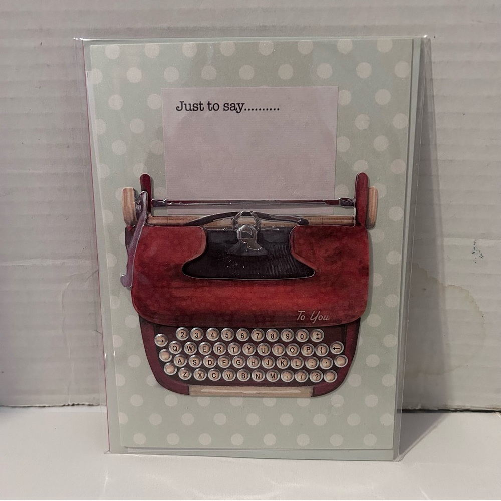 Vintage Red Typewriter Greeting Card all occasions